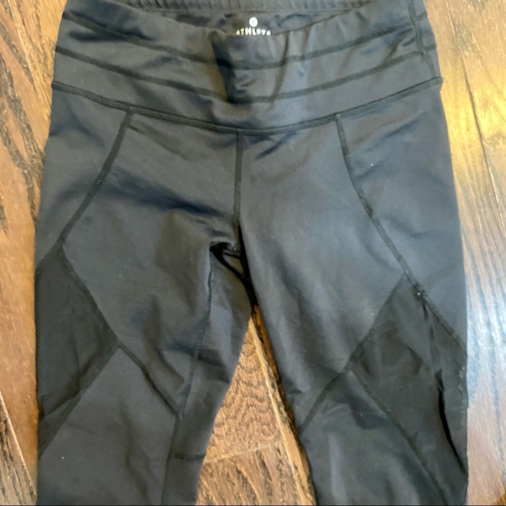 Athleta Sheer Cutout Capri Leggings, Size Small - Picture 2 of 3